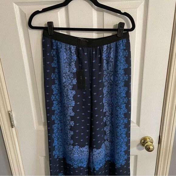 BCBG Wide Leg Linen Cotton Blend Palazzo Pants in Natural Size M NWT - Picture 2 of 3